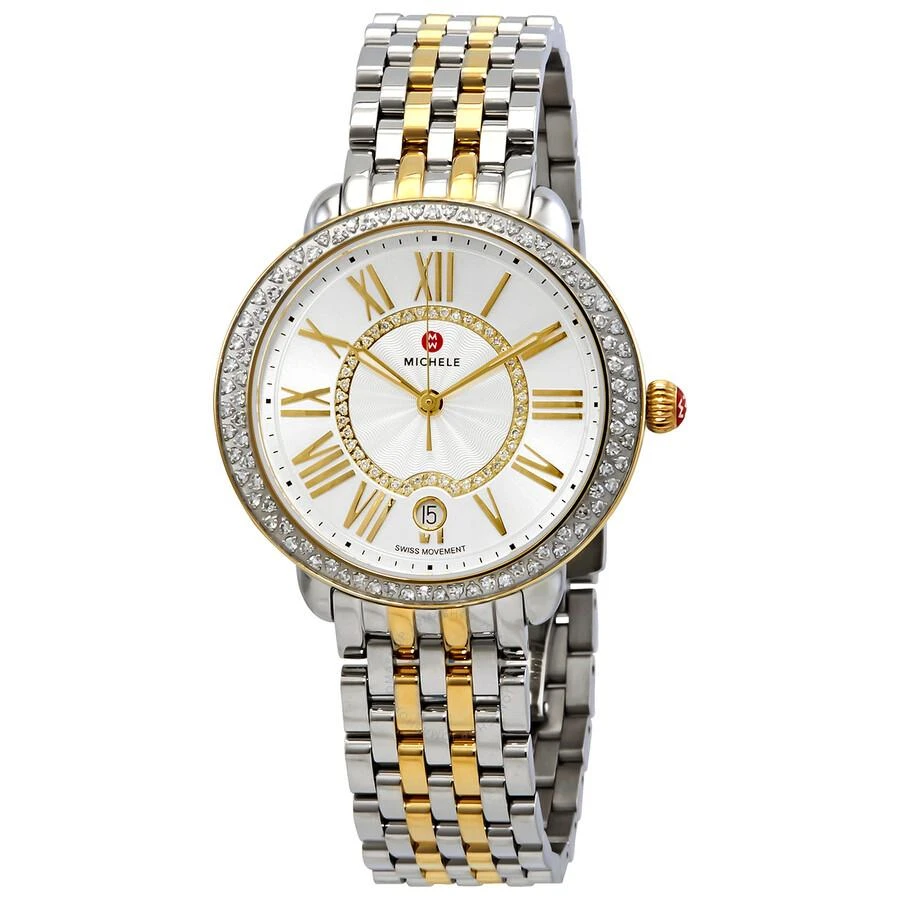 Michele Serein Ladies Steel and 18kt Gold-plated Watch MWW21B000138 1