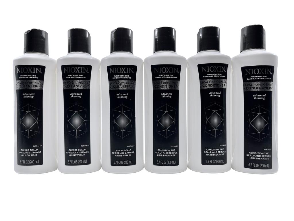 NIOXIN Pyrithione Zinc Dandruff Shampoo 6.7 OZ & Conditioner 6.7 OZ 3 of each