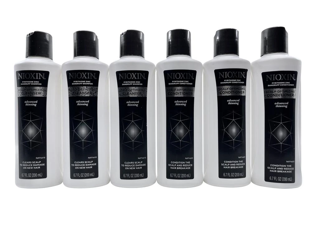 NIOXIN Pyrithione Zinc Dandruff Shampoo 6.7 OZ & Conditioner 6.7 OZ 3 of each 1