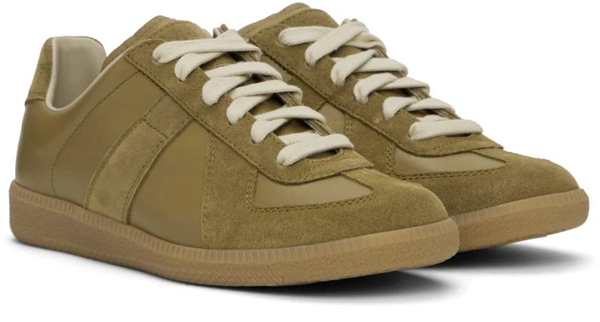 Maison Margiela Khaki Replica Sneakers 4