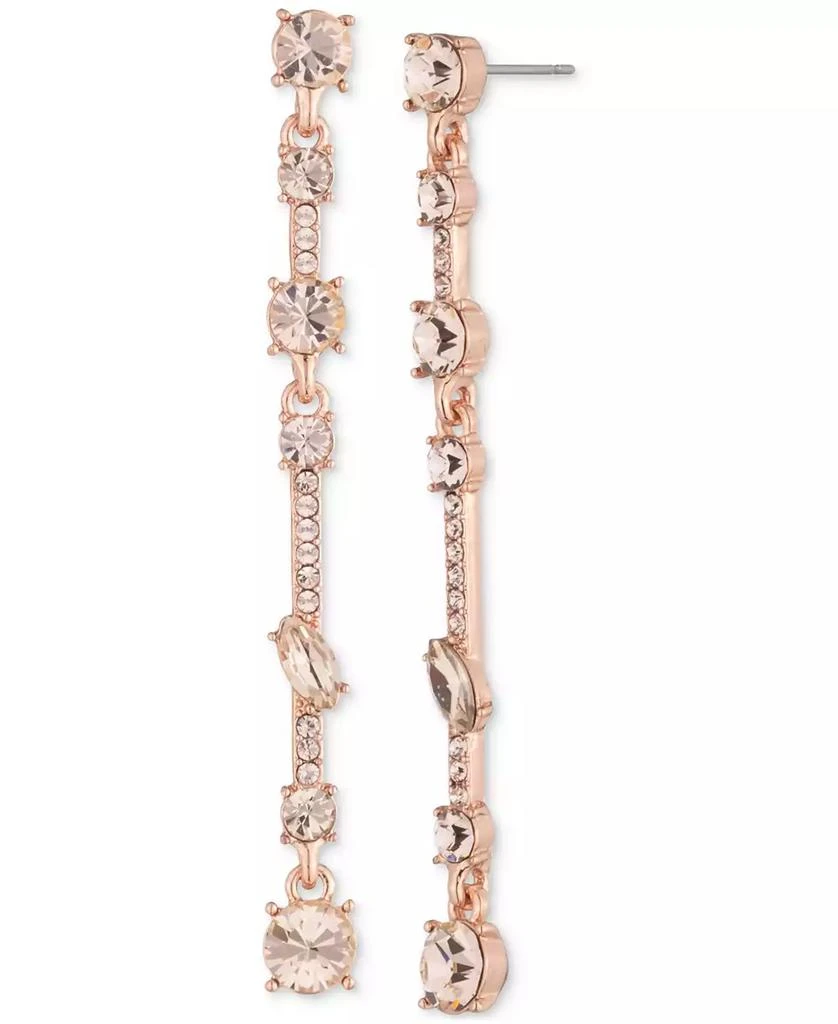 Givenchy Mixed Cut Crystal Linear Drop Earrings 1