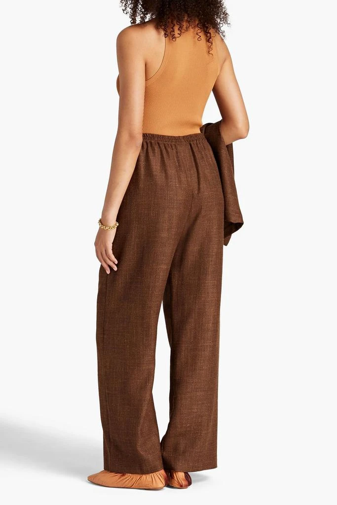 Eskandar Alpaca-blend tweed wide-leg pants 3