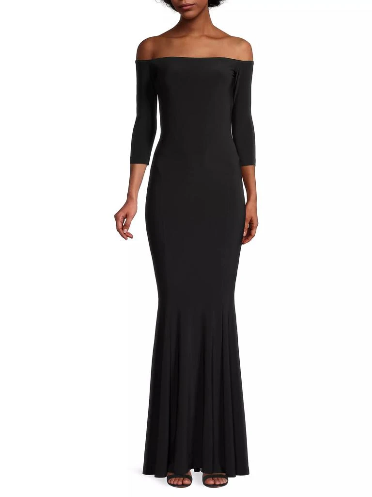 Norma Kamali Off  Shoulder Fishtail Gown 2