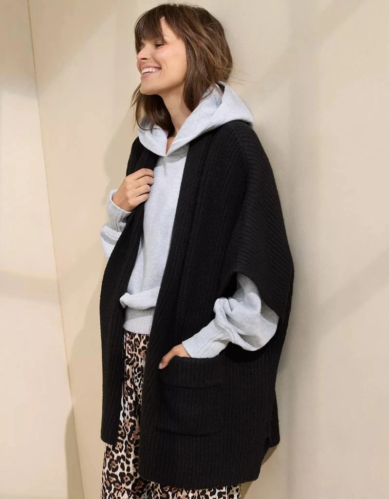 Aerie Aerie Shawl Collar Sweater Cape 1