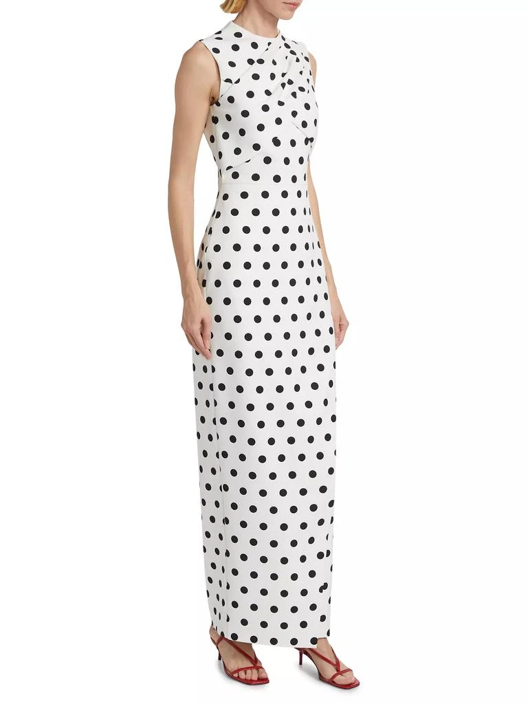 ET OCHS Celeste Polka Dot Crepe Gown 4