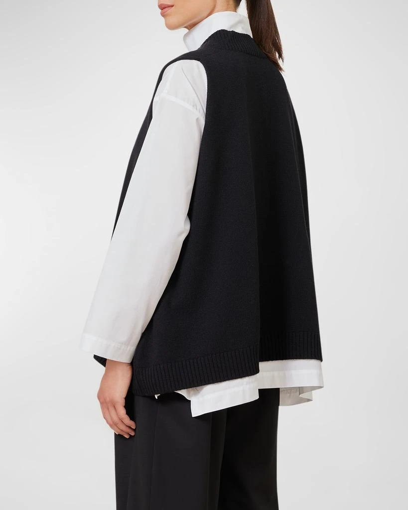 Eskandar Deep V-Neck Cashmere Vest 4