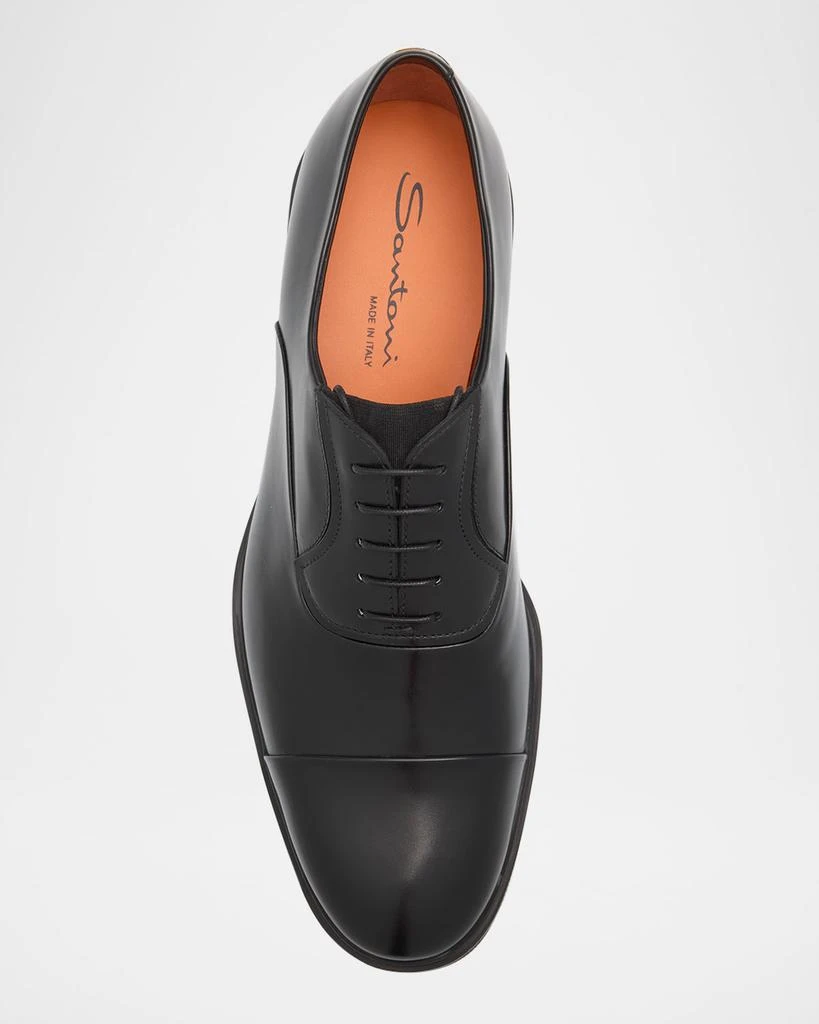 Santoni Men's Easy Leather Cap-Toe Oxfords 4
