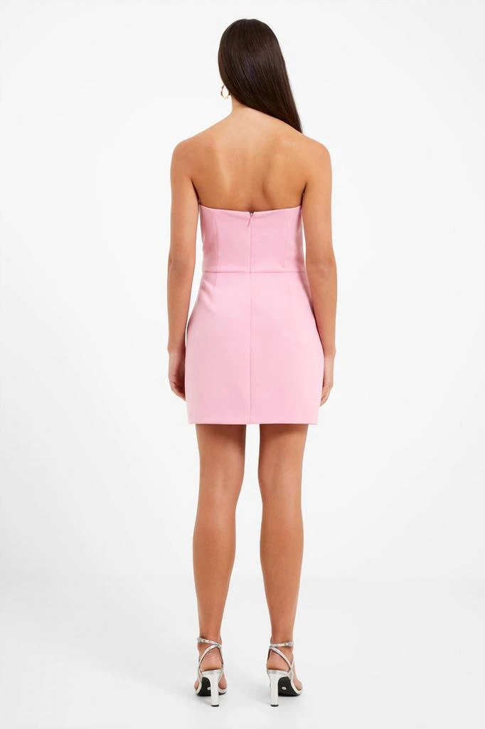 French Connection Whisper Strapless Bow Dress In Pink Sea 3