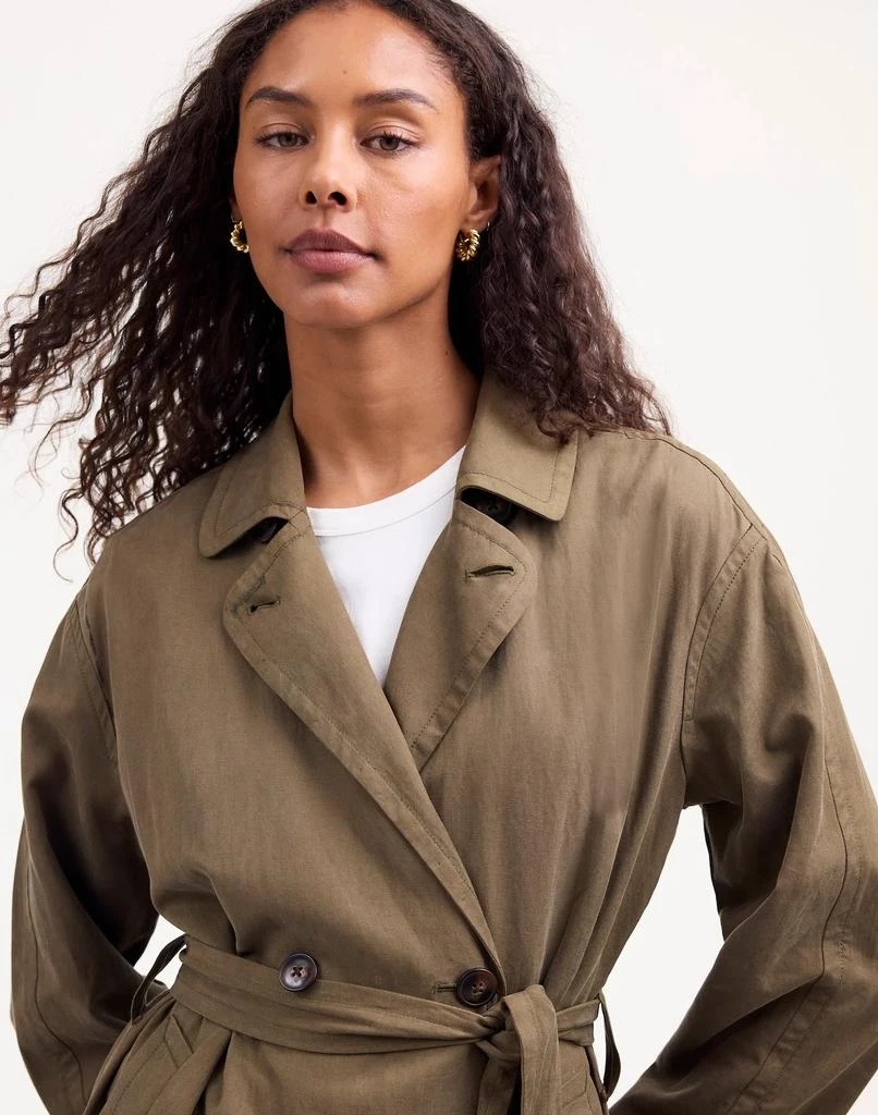 Madewell Belted Trench Coat in Drapey Twill 5