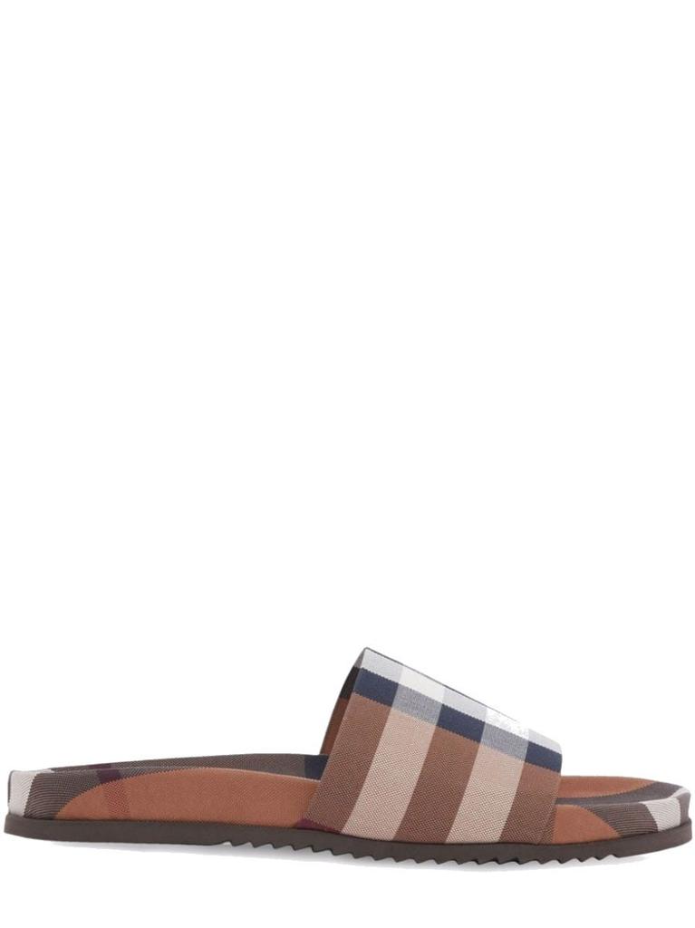 NA Brown Melroy checked slides Sandals