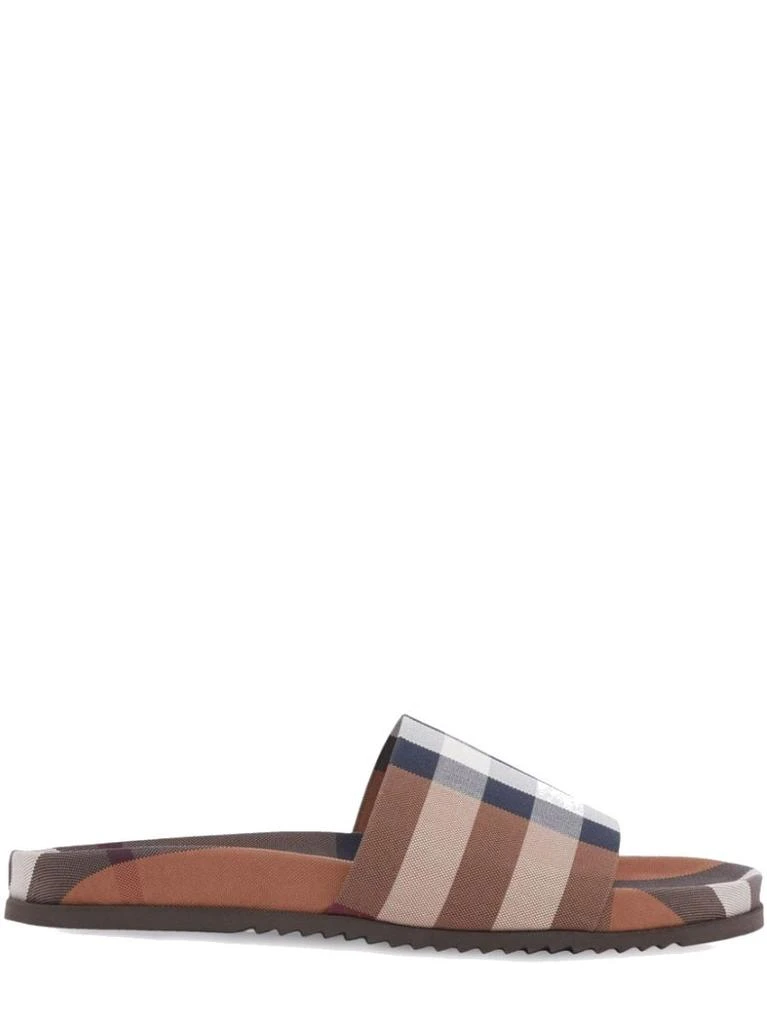 NA Brown Melroy checked slides Sandals 1