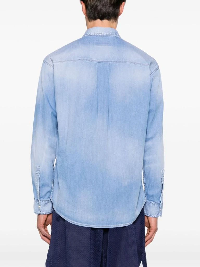 DSQUARED2 Light Blue Stretch-Cotton Denim Shirt 5