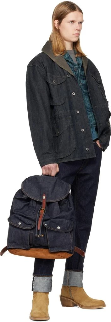 RRL Navy Denim Rucksack Backpack 4