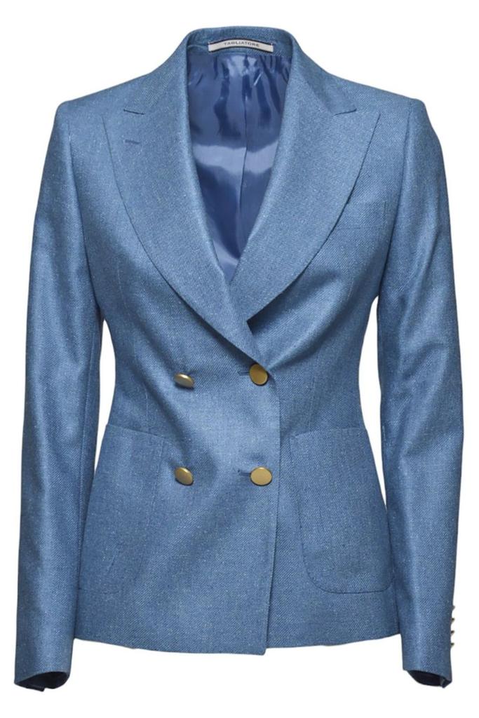 ジャケット TAGLIATORE ALICYA DOUBLE-BREASTED JACKET IN BOUCL Alicya Double-Breasted Plaid Blazer by Tagliatore | Andrews
