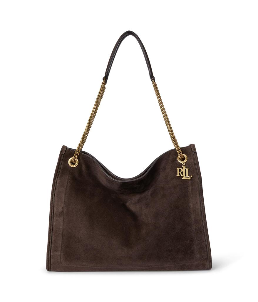 Ralph Lauren Suede Large Bradley Shopper Tote Bag
