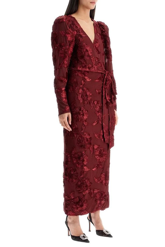 ROTATE Birger Christensen 'mesh dress with embroidered flower details' 2