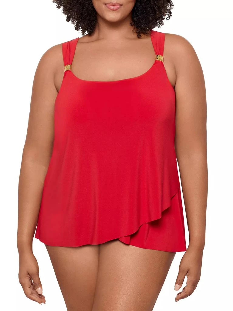 Miraclesuit Swim Plus Razzle Dazzle Tankini Top 2