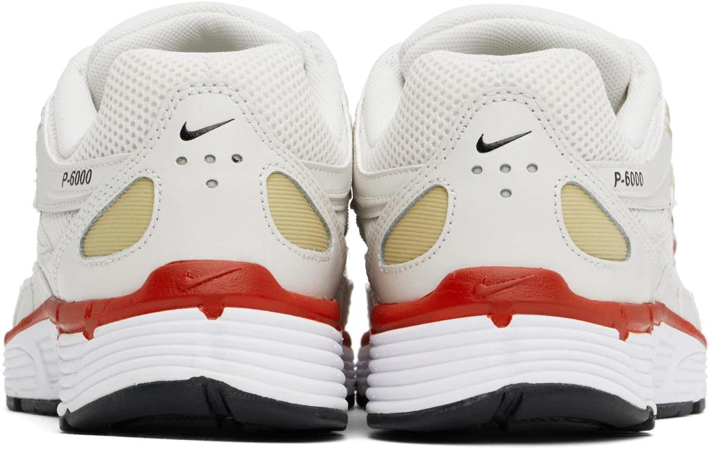 NIKE White & Red P-6000 Sneakers 2