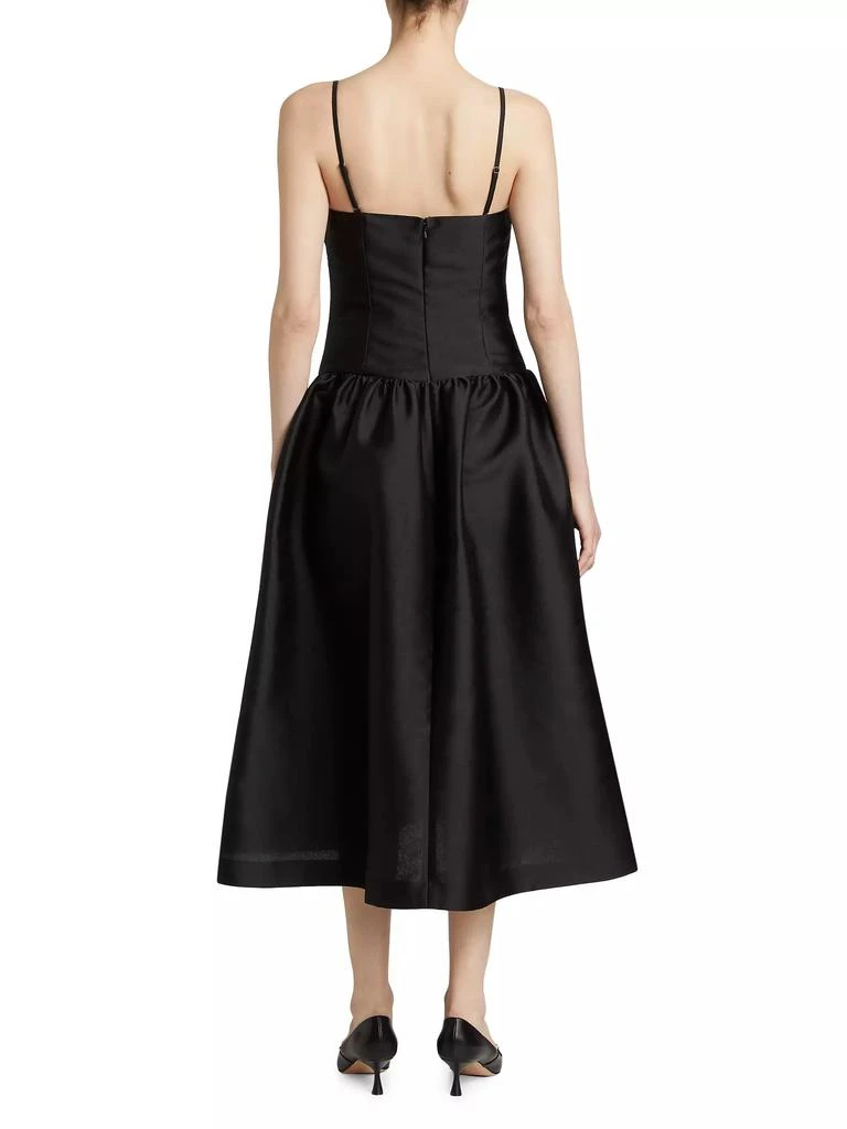 Self Portrait Taffeta Midi-Dress 4