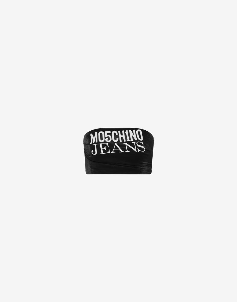 Moschino Jeans Bandeau Top With Logo