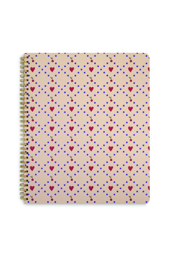 ban.do Cherry Hearts Rough Draft Large Notebook