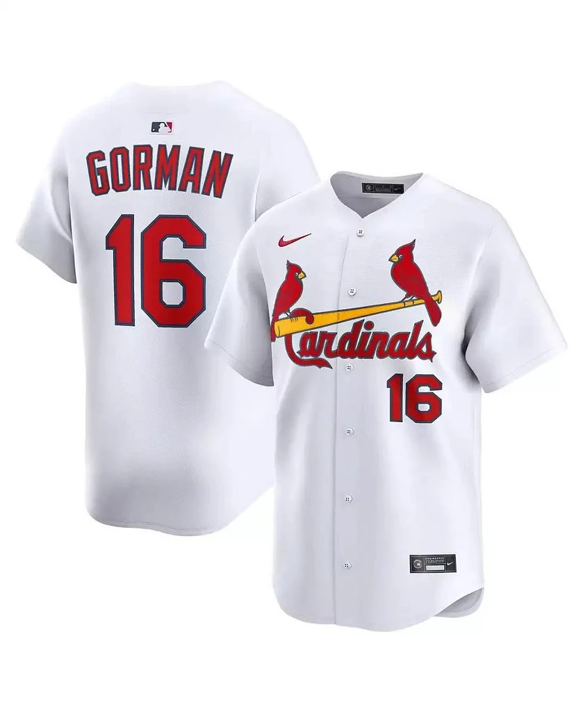 NIKE Men's Nolan Gorman White St. Louis Cardinals Home Limited Player Jersey 1