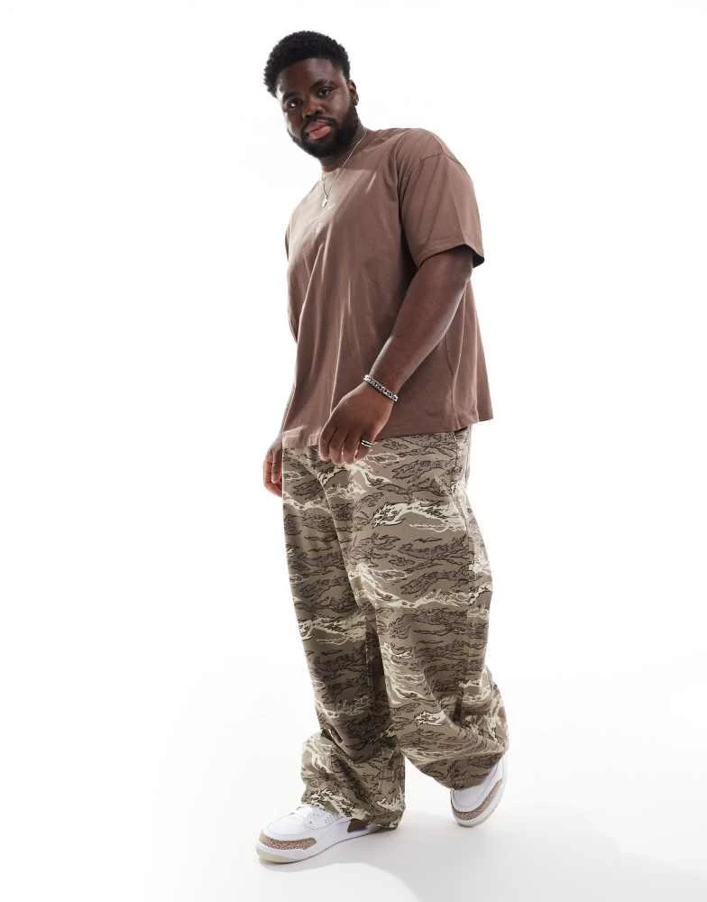 ASOS ASOS DESIGN oversized baggy camo print trousers 2