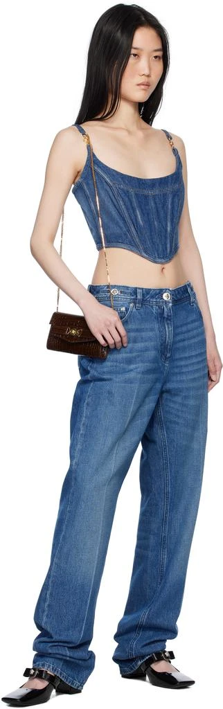 Versace Blue Medusa '95 Denim Tank Top 4