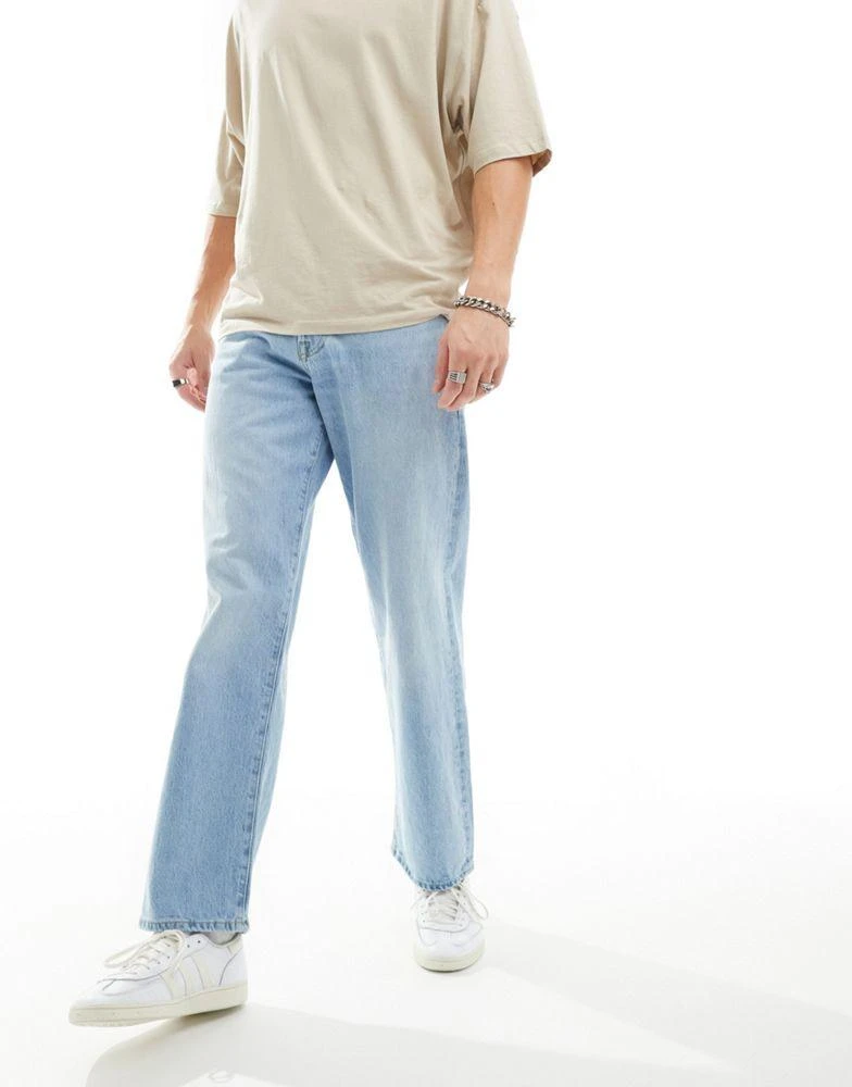 Jack & Jones Jack & Jones eddie cooper baggy jean in vintage light blue wash 3