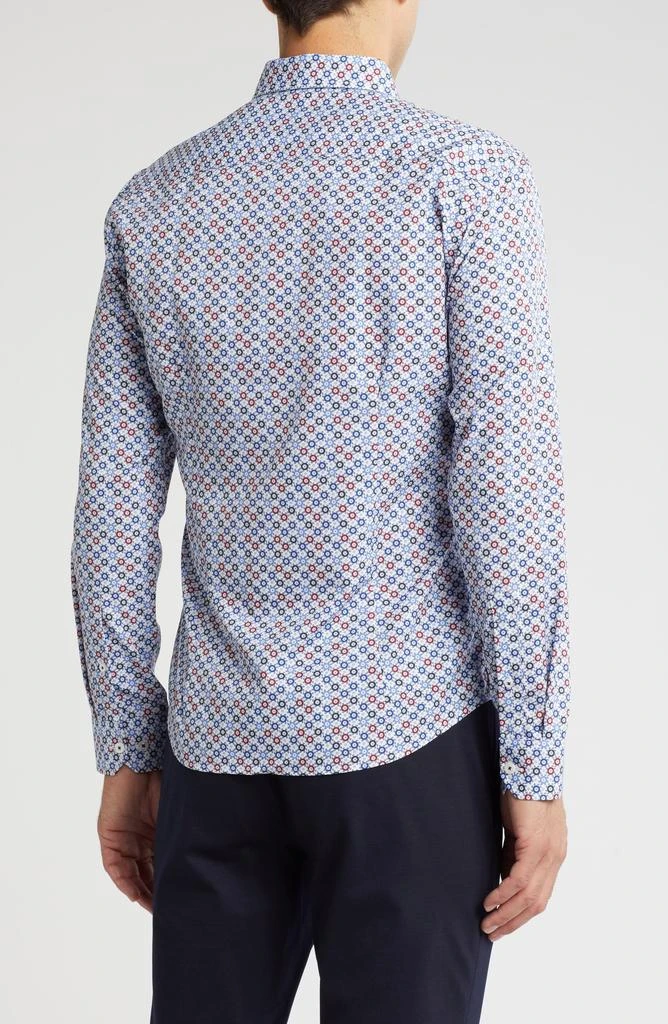 SOUL OF LONDON Dot Print Long Sleeve Button-Up Performance Shirt 2