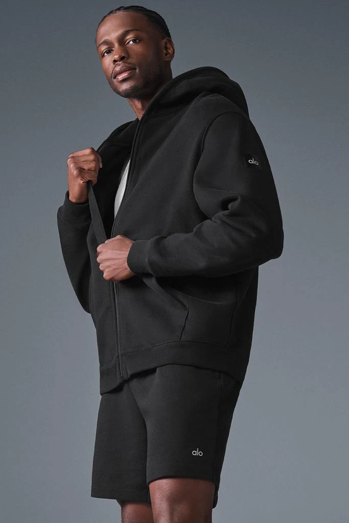 Alo Renown Heavy Weight Full Zip Hoodie - Black 3