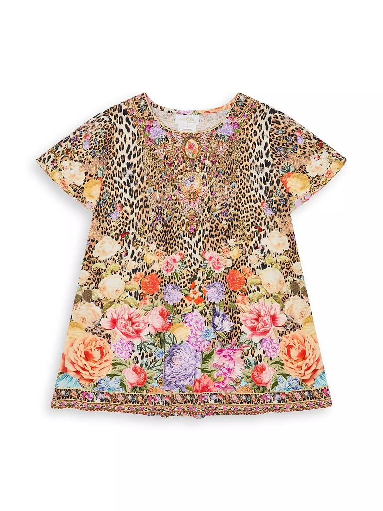 Camilla Little Girl's & Girl's Animal Rose Print T-Shirt Dress 1