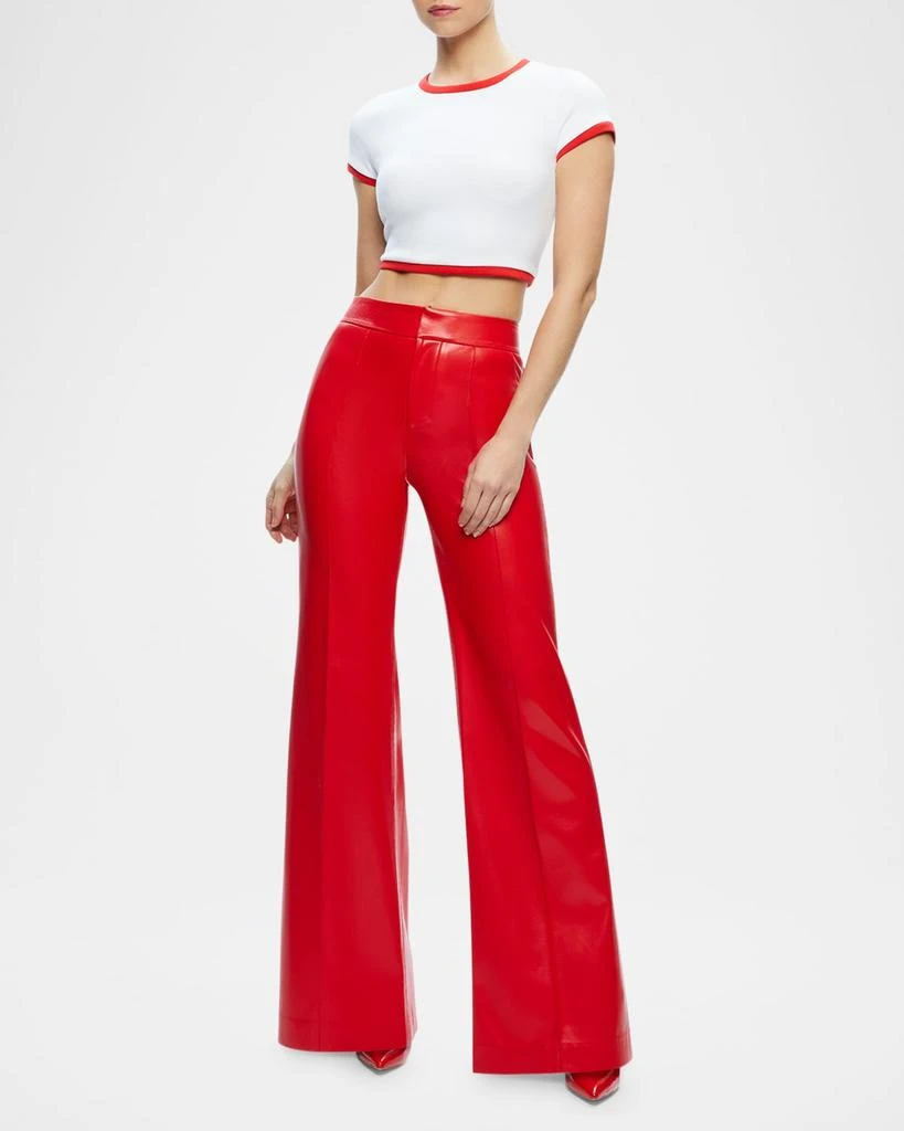 Alice + Olivia Dylan High-Rise Vegan Leather Pants 5