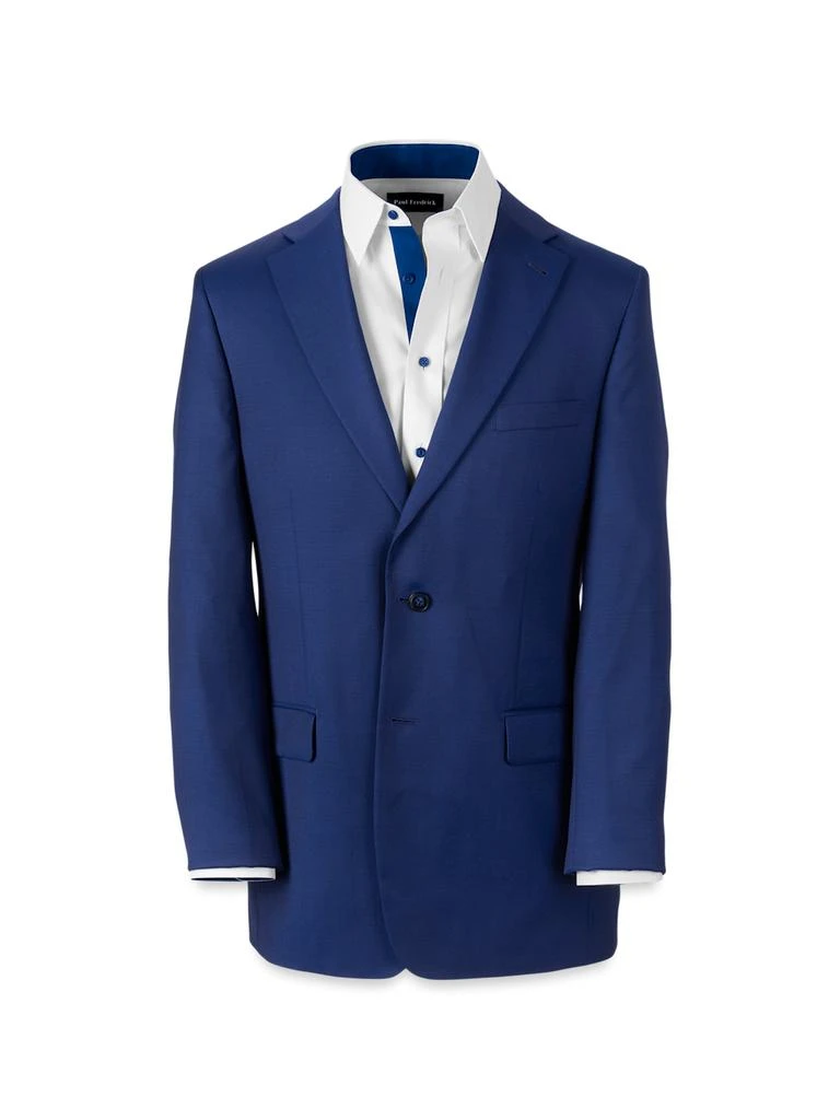 Paul Fredrick Wool Solid Single Breasted Notch Lapel Suit Jacket