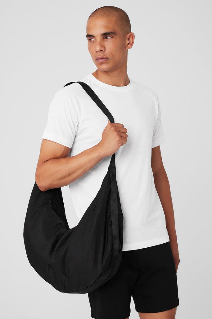 送関込【alo Yoga】OM THE GO GYM SLING BAG ブラック&ブラウン Alo + Om the Go Gym Sling Bag
