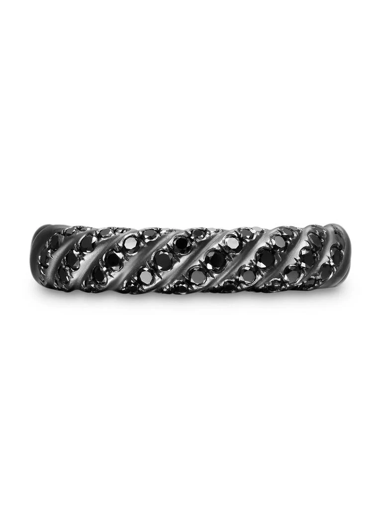 David Yurman Sculpted Cable Band Ring in Black Titanium 3