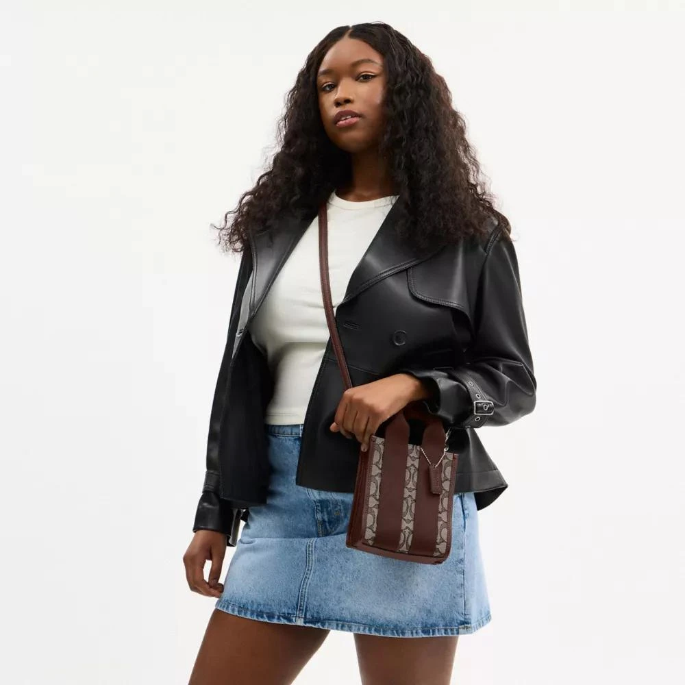 Coach Smith Mini Tote Bag In Signature Jacquard 4