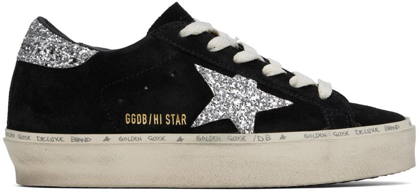 Golden Goose Black & Silver Hi Star Classic Sneakers