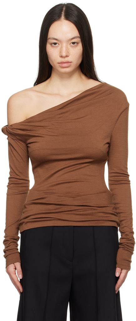Paris Georgia SSENSE Exclusive Brown 'Elemental by Paris Georgia' Manahou Long Sleeve T-Shirt