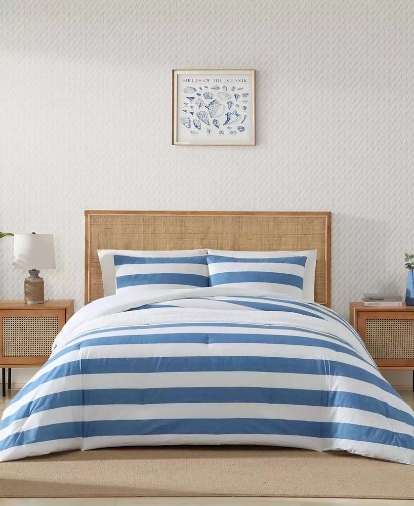Tommy Bahama CLOSEOUT! Awning Stripe 3 Piece Duvet Cover Set 1