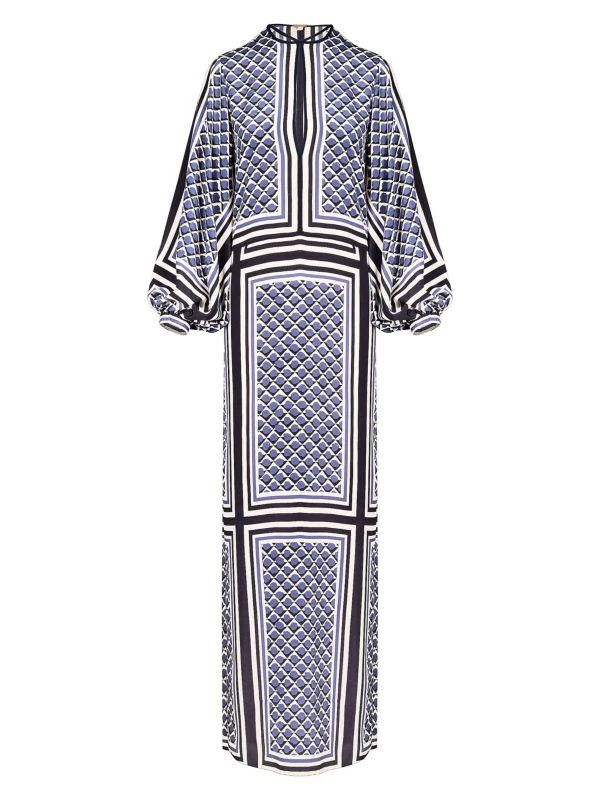 JOHANNA ORTIZ Siena Geometric Silk Maxi Dress 1
