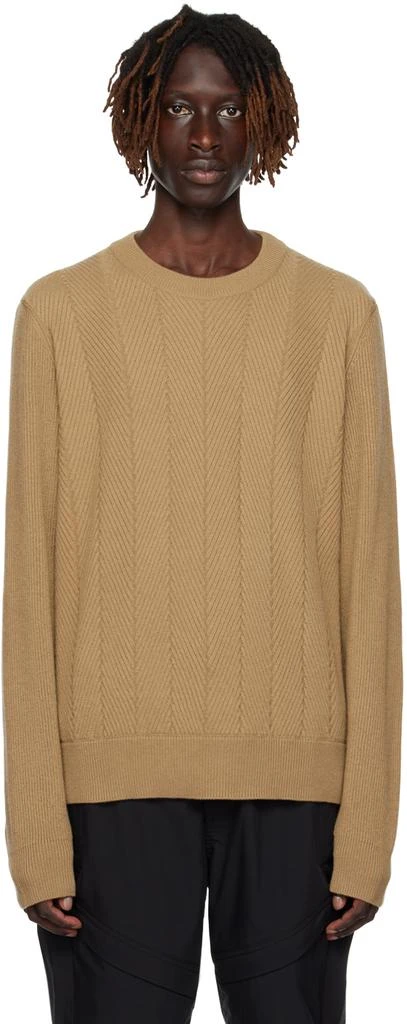 Dunhill Tan Ribbed Sweater 1