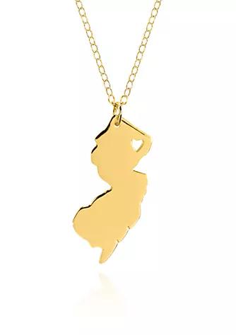 Belk & Co. 10k Yellow Gold New Jersey State Pendant