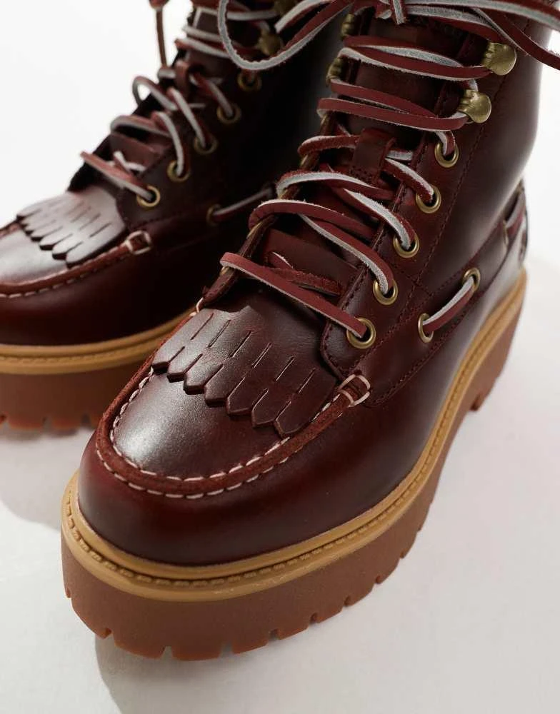 Timberland Stone Street lace up 7 eye elevated boots in  display picture 1