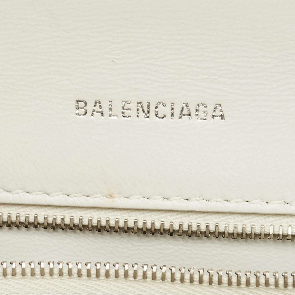 Balenciaga Balenciaga White Croc Embossed Leather Small Hourglass Top Handle Bag 11