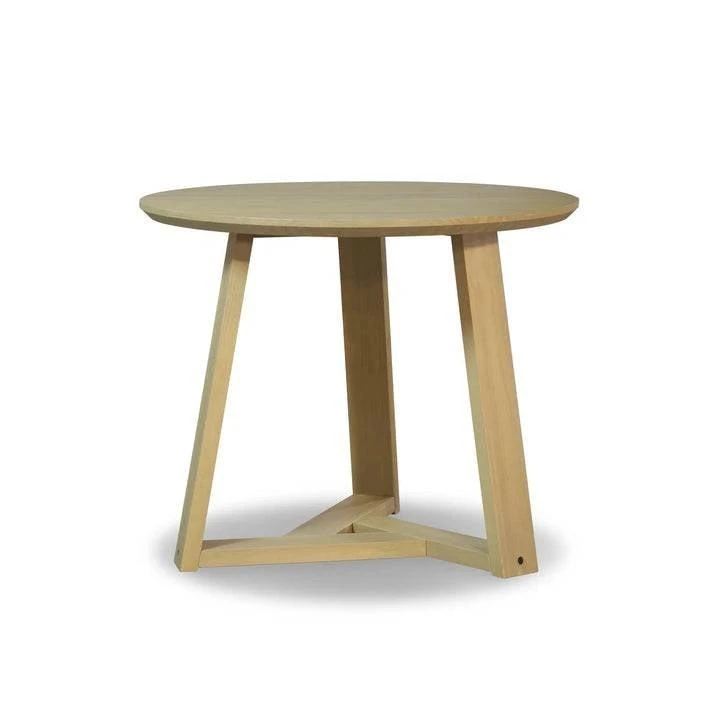 Hivvago 36 Inch Round Scandinavian Solid Wood Dining Table in Blonde 2