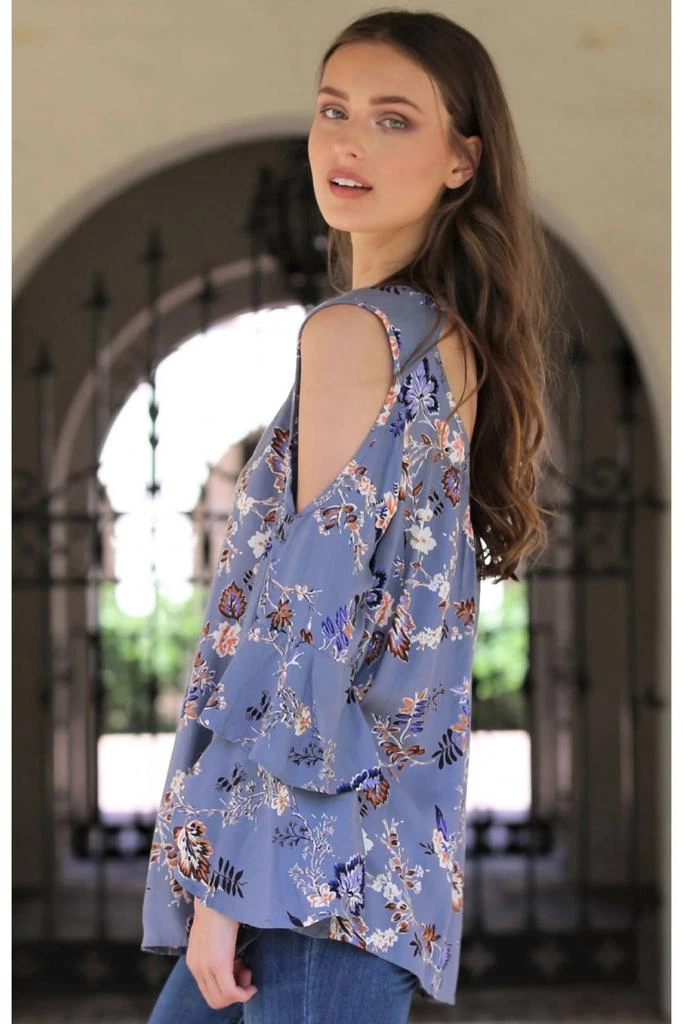 Angie Angie - Jaquard Keyhole Cold Shoulder Top 3