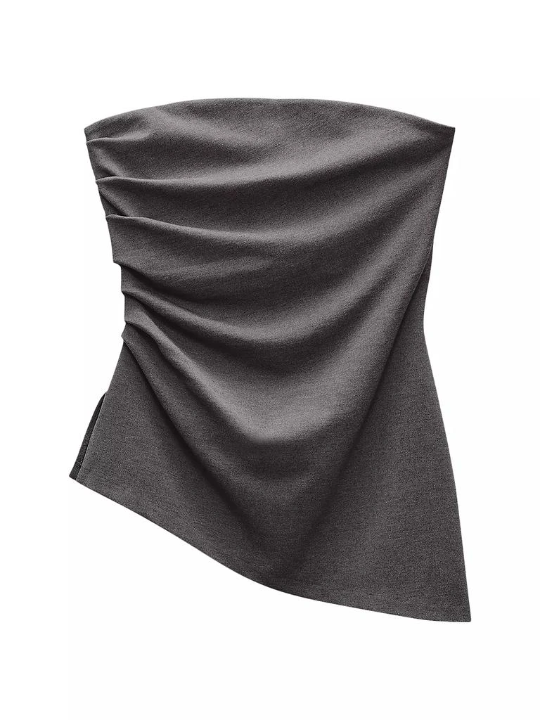 Rag & Bone Irina Asymmetric Ruched Strapless Top 1