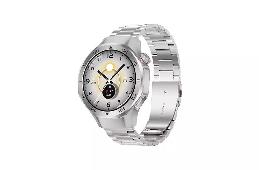 RUXING Smart Multi-GNSS Outdoor Sports Watch with Bluetooth Calling Altimeter Barometer 3ATM Waterproof -Silver