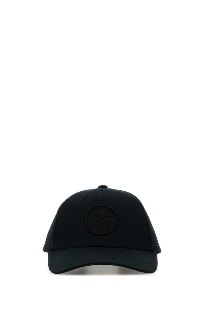 Stone Island Black Cotton Baseball Cap